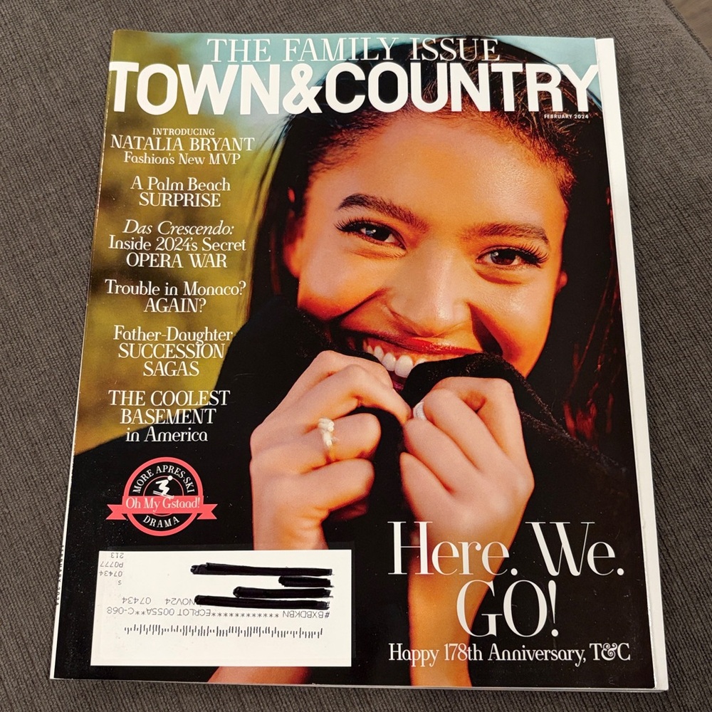 Town & Country Magazine - February 2024 - Natalia Bryant     magazines kobe nba
